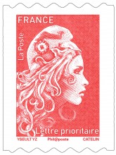 Marianne l'engagée, Yzeult Digan, dessinateur Elsa Catelin, graveur, timbre poste émis le 23 Juillet 2018, imprimé en taille douce, inv 2018.95.11 