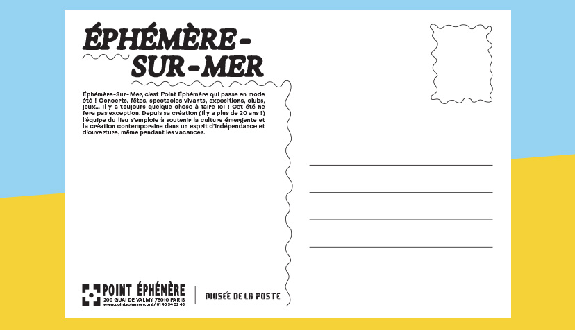 Le verso des quatre cartes postales
