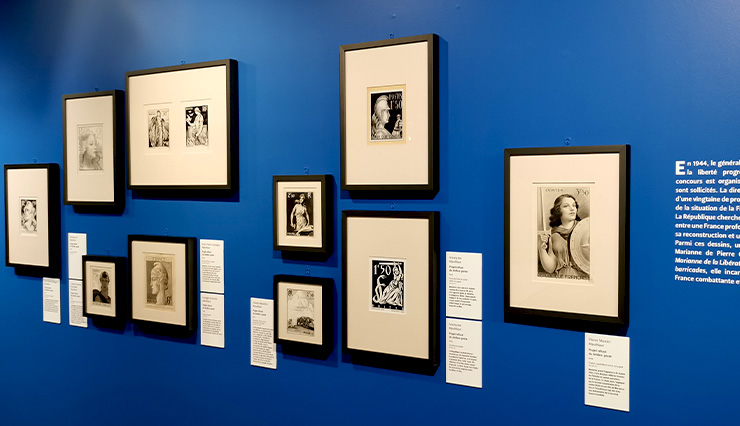Marianne, les visages de la République (vue de l'exposition) Marianne, les visages de la République (vue de l'exposition)